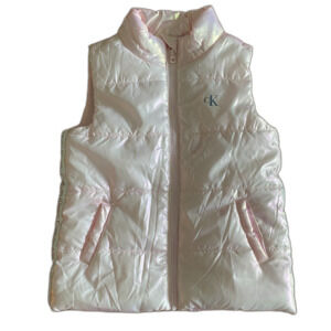 Calvin Klein Jeans Pink Iridescent Puff Vest Girls' 6